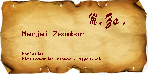Marjai Zsombor névjegykártya